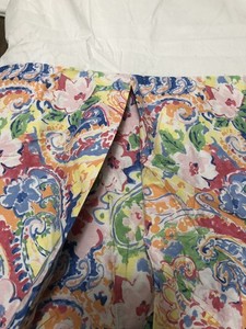 RALPH LAUREN Springdale Paisley KING BEDSKIRT NEW Green Blue Pink Orange Yellow