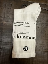 Lululemon Daily Essential Crew Length Socks Size M 1 Pair NEW FAST SHIPPING
