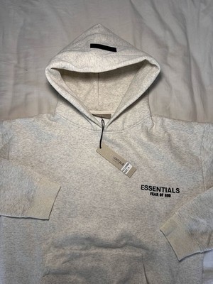 Fear of Gods Essentials Men's Light Oatmeal Hoodie Size Small Brand New W/Tags