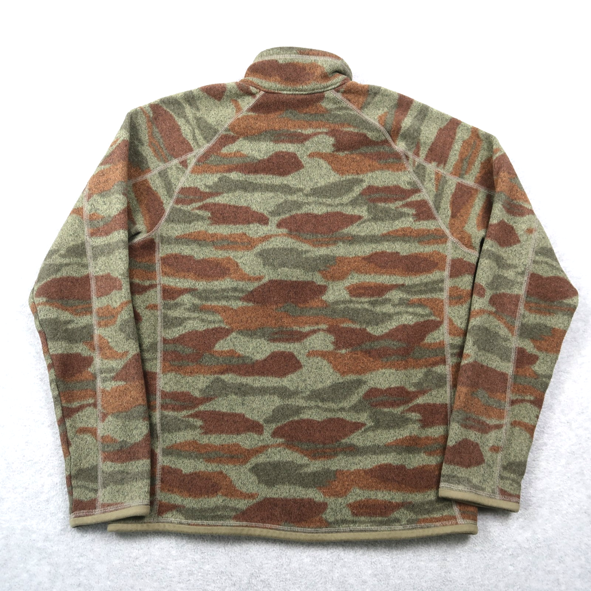Patagonia Jacket Better Sweater 1/4 Zip Camo Green Mens Medium M