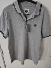 Image of Pretty Green Men's PG Barton Grey Marl Polo Size Small BNWT