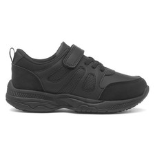 Trux Boys Shoes Black Kids Easy Fasten School Gripped Durable Padded Collar SIZE
