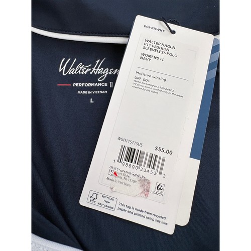 NWT Women's Walter Hagen 125th US Open Oakmont Sleeveless Polo - Large - Blue - Picture 6 of 6