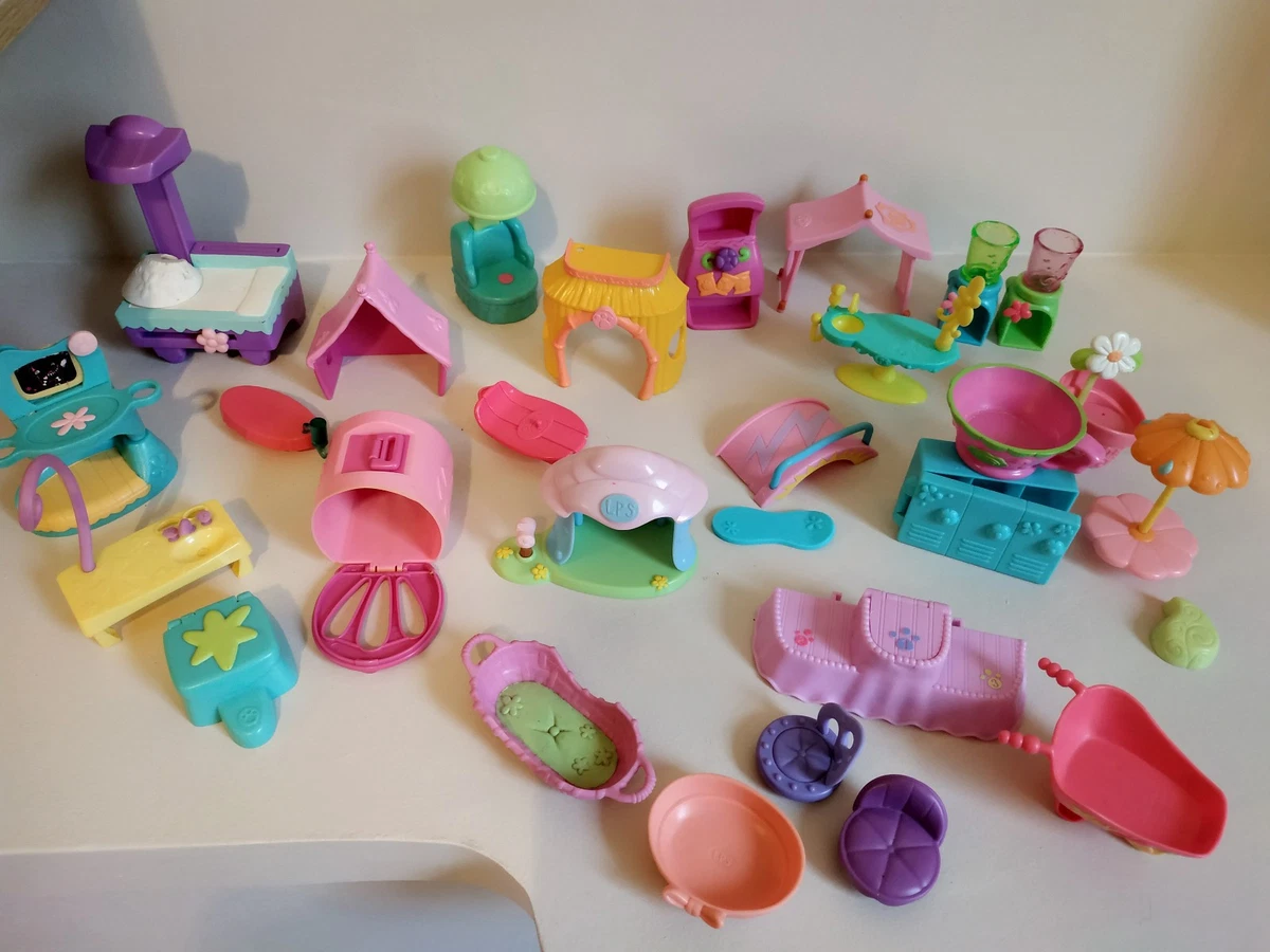 Gros Lot Petshop 3 Maisons + 18 Figurines + Arbre Zooble + Accessoires à Voir