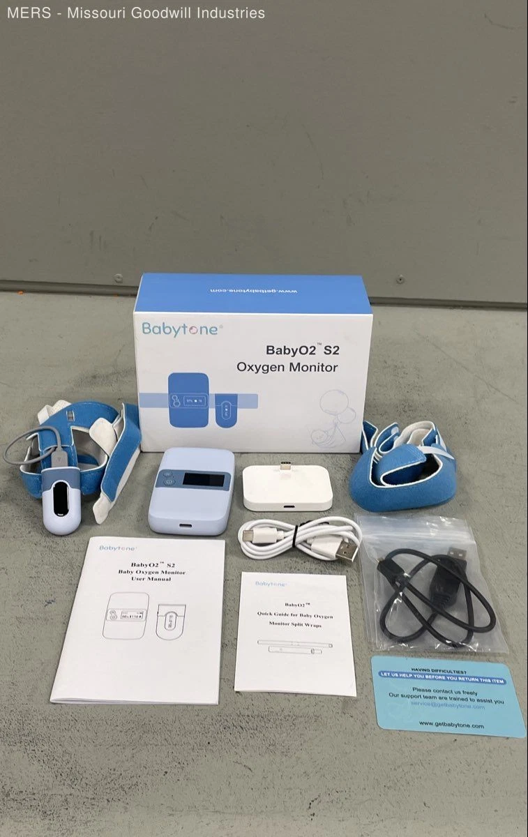Babytone BabyO2 S2 Baby Oxygen Monitor WT-20 Wearable Pulse Oximeter Tested