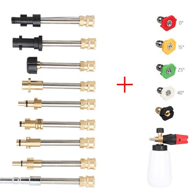 #ad #ad Snow Foam Cannon Lance Universal Pressure Washer Adapter Kit for Karcher Bosch $26.99