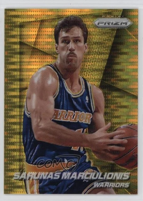 2014-15 Panini Prizm Gold Pulsar Prizm /10 Sarunas Marciulionis #208 HOF 2013
