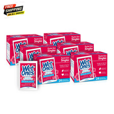 Antibacterial Hand Wipes, Fresh Scent, 24 Ct Singles 6 Pack, 144 Total Wipes