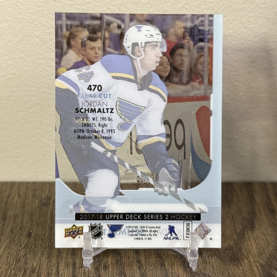 2017-18 Upper Deck Clear Cut Young Guns #470 Jordan Schmaltz RC - 1:360 packs! - Image 2 of 2