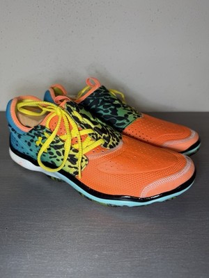 Under Armour Micro G Velocity Running Shoes Orange Teal Men's Size 10.5