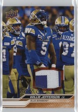 2024 Upper Deck CFL Game Patch 14/35 Willie Jefferson #69 Patch 1lm9