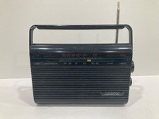 Vintage Sound Design AM FM Portable Radio W/Handle 2224BLK Tested Works