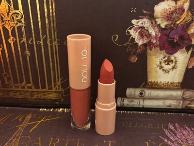 DOLL 10 Nude Lip  Wardrobe Duo Lip gloss Lipstick FLAUNT  FULL SIZE NEW