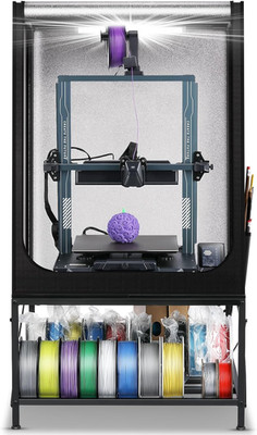 3D Printer Table with Enclosure - Heavy Duty 3D Printing Workstation with 2-Tier