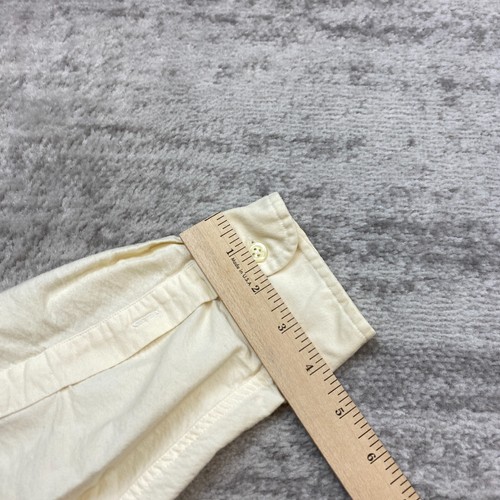 J Crew Oarsman Oxford Button Shirt 16.5 - 35 Beige Tan Outdoors Formal Mens 90s - Picture 12 of 12