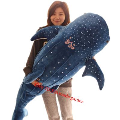 50/100CM Blue Shark Stuffed Plush Toys Big Fish Whale Animal Pillow Doll Gift