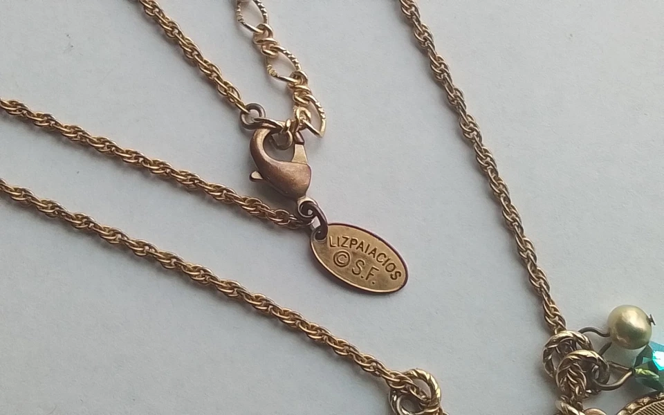 Liz Palacios Necklace, Sagittarius Zodiac gold plated, Crystals, 18.5" - Image 3 of 3