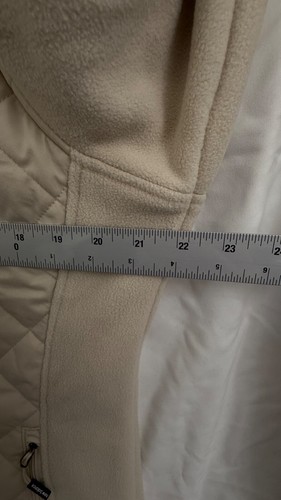 New Balance Sz Large Quilted Fleece Running Jacket Hooded Zip Side Pockets NWT - Picture 10 of 11