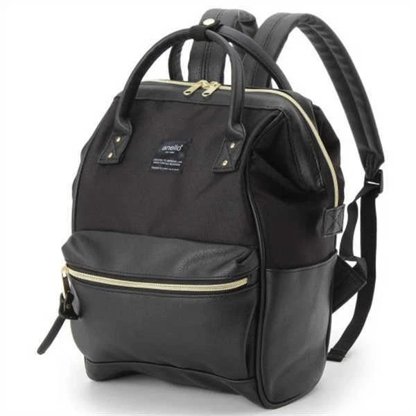 Anello japan leather bag  Black leather backpack, Anello bag, Bags