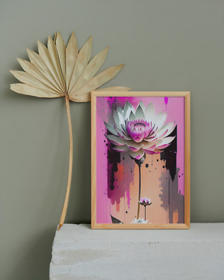 Lotusblume Digital Kunstdruck
