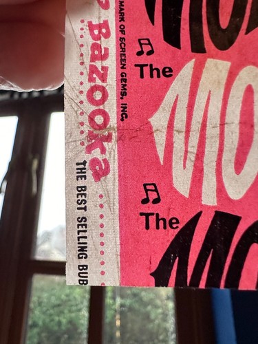 1967 A&BC THE MONKEES REAL PHOTOS COMPLETE WAX BUBBLE GUM WRAPPER DEEP COLORS - Picture 3 of 6