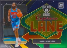 James Harden 2020-21 Optic Basketball Express Lane Insert Chrome Card #25 Nets