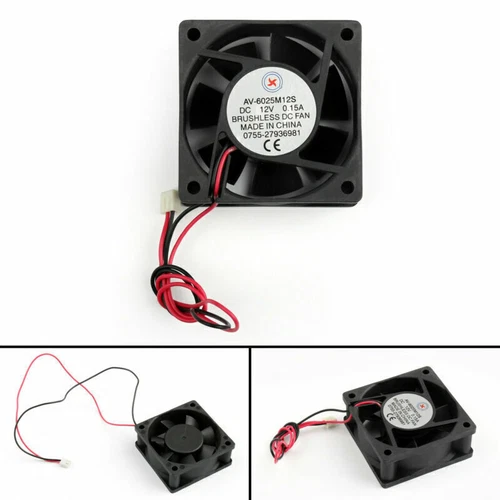 1Pcs DC Brushless Cooling Fan 12V 0.15A 6025s 60x60x25mm 2 Pin CUP Computer Fan`