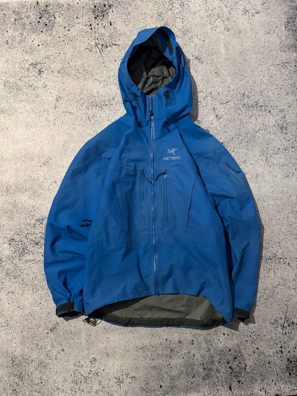 ARC'TERYX GIACCA VINTAGE ARCTERYX ALPHA SV GORE TEX BLU GORPCORE OUTDOOR TAGLIA L