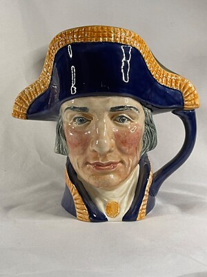 ROYAL DOULTON  LORD NELSON D6336 LARGE CHARACTER JUG 1951  NAUTICAL THEME