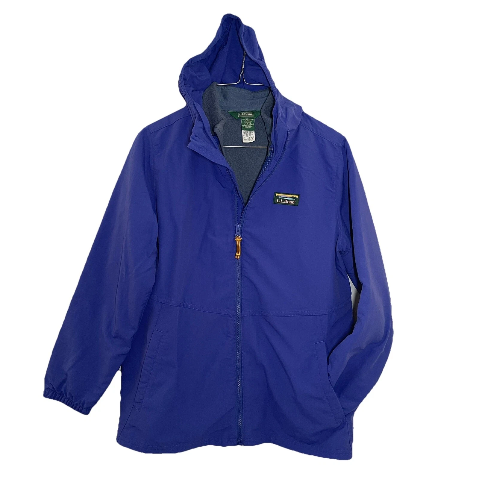 LL Bean Mountain Classic 3-in-1 Jacket Youth Size L/14-16 Hood Fleece Lined Blue