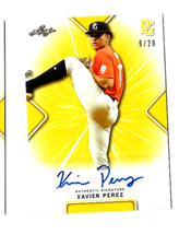2021 XAVIER PEREZ LEAF PERFECT GAME AUTO YELLOW PARALLEL ROOKIE #9/20  NEW