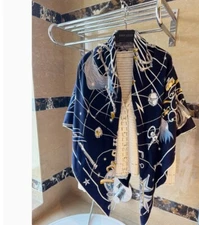 New Quality 30% Silk 70% Wool Hand Rolled Edges Orange Printing Shawl Scarf 53*