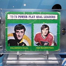 1973-74 O-Pee-Chee #138, PHIL ESPOSITO / MACLEISH 🔥🔥🔥 Vintage Hall of Famer