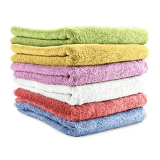 Small and Lightweight Cotton Towels Assorted Pastel Mix 24 x 40 inches Towels...