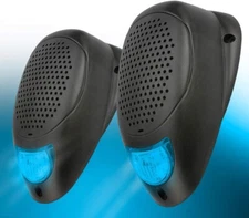 Water-Resistant 3" Surface Mount Satellite Speakers w/ LED Lights - Pair