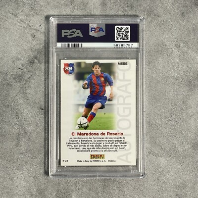 メッシ　カード　ルーキー　バルセロナ0405  panini 04-05 PANINI MEGACRACKS #71 LIONEL MESSI ROOKIE CARD BGS 7