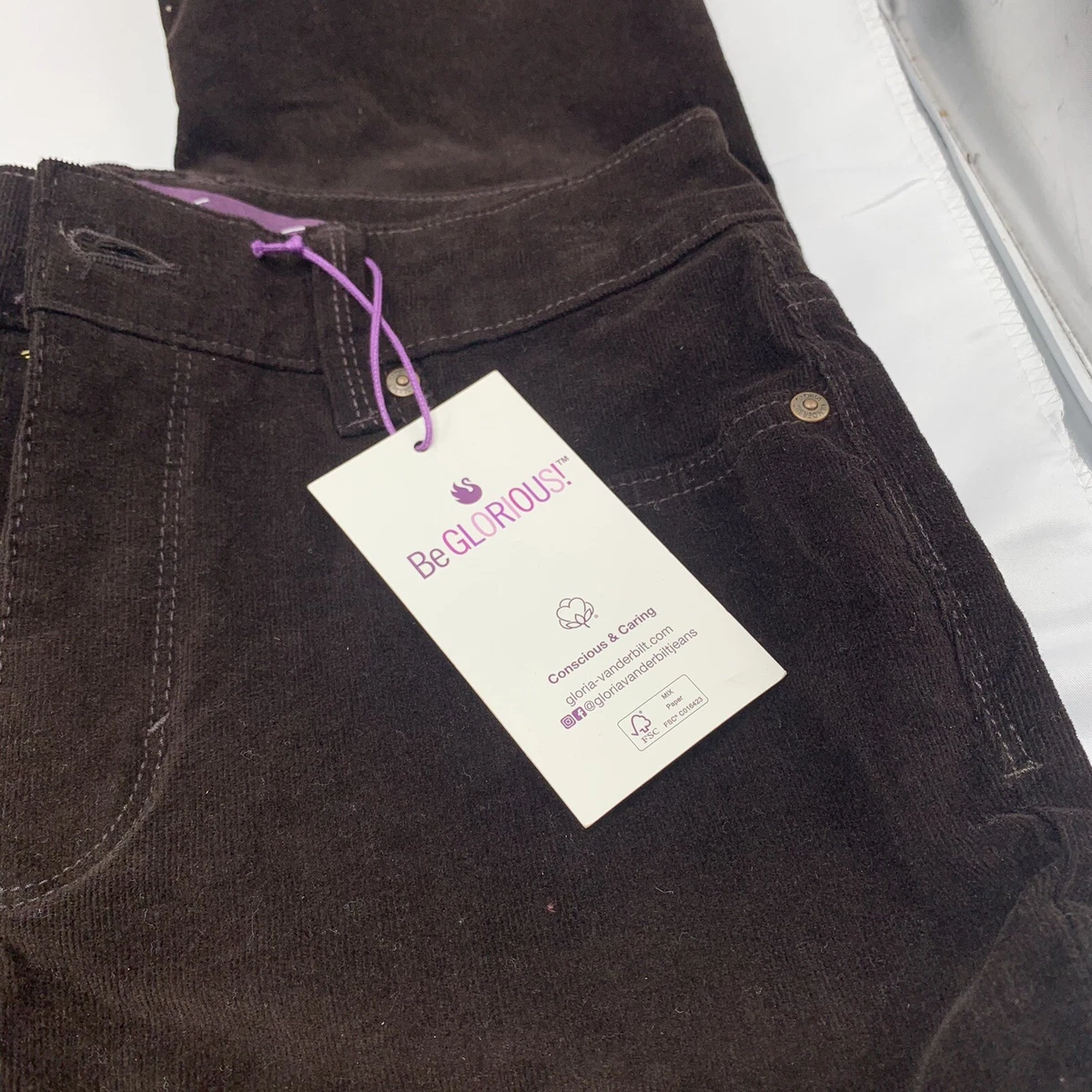 Gloria vanderbilt amanda solid color hotsell corduroy pants