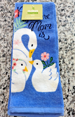 Celebrate Together  2  Spring Kitchen Towel ''Home is where Mom is''  Mother's Day