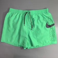 Nike Mens Swim 5  Shorts Brief-Lined Boardshorts Green Size XXL NWT NESSD624-380