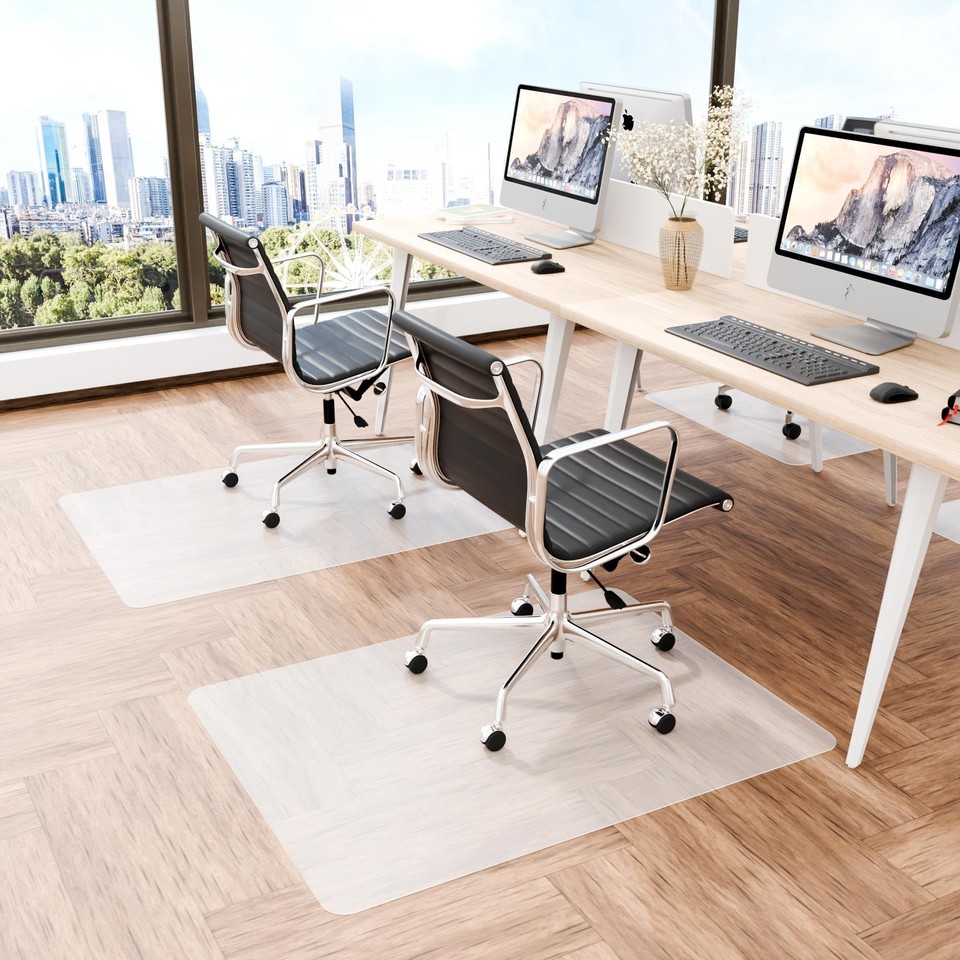 Office Chair Mat for Hardwood Floors, 48" x 36" Clear Desk Chair Mat