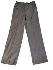 VTG Koret Womens Straight Leg High Rise Gray Dress Pants Elastic Waist Size 8