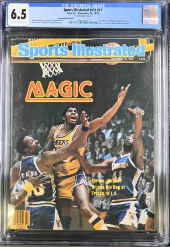 Magic Johnson 1st Pro Cover Sports Illustrated CGC 6.5 No Label 11/19/79 v51 #21
