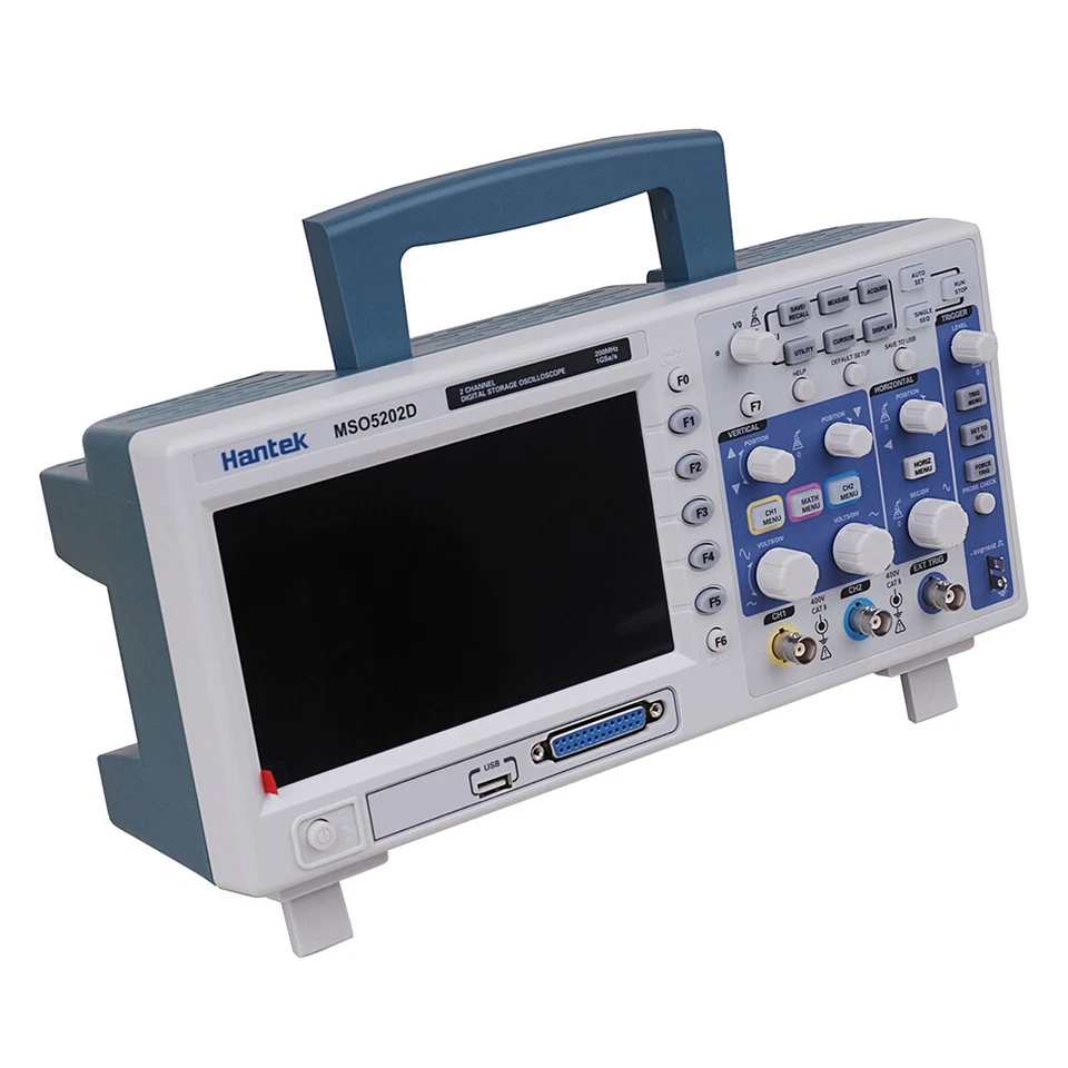 2in1 Hantek MSO5202D 200MHz 2 Ch 1GSa/s Digital Oscilloscope 16Ch Logic Analyzer - Image 2 of 4