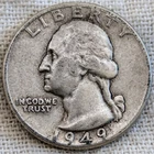 1949 D Washington Quarter VF+ Very Fine+ : Valuable Date - .9 Fine Silver Coin