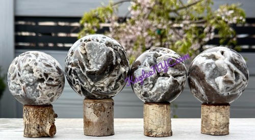 Lotto Ingrosso 4-5 Pezzi Sfera Sfalerite Naturale Cristallo Energia Guarigione - Foto 3 di 7