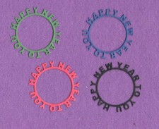 HAPPY NEW YEAR TO YOU die cuts scrapbook cards