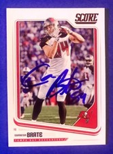 CAMERON BRATE Tampa Bay Buccaneers 2018 Panini Score AUTOGRAPH / SIGNED Card