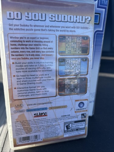 Go! Sudoku Sony PSP Complete - (See Pics) Great Condition - Picture 3 of 3