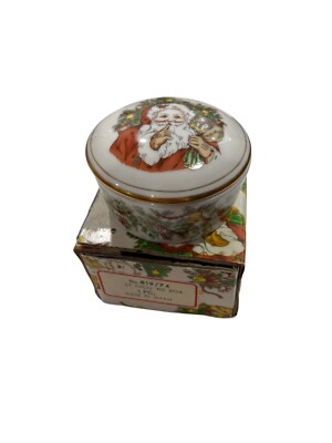 Fitz And Floyd St Nich Round Trinket Box