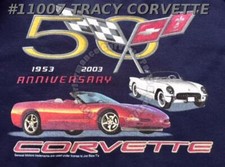 Large 1953-2003 Corvette 50th Anniversary Navy Sweatshirt Limited Edition
